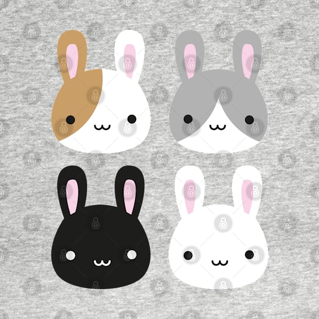 Kawaii Bunny Rabbits by marcelinesmith